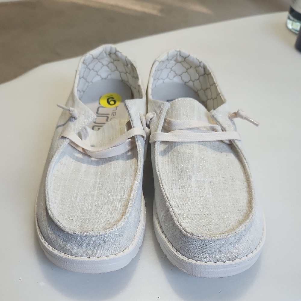 Hey Dude Kids Moccasins in Light Gray